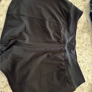 Women's Black High-Waist Athletic Shorts